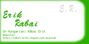 erik rabai business card