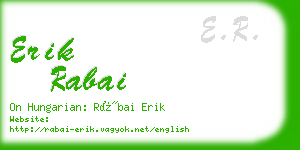 erik rabai business card